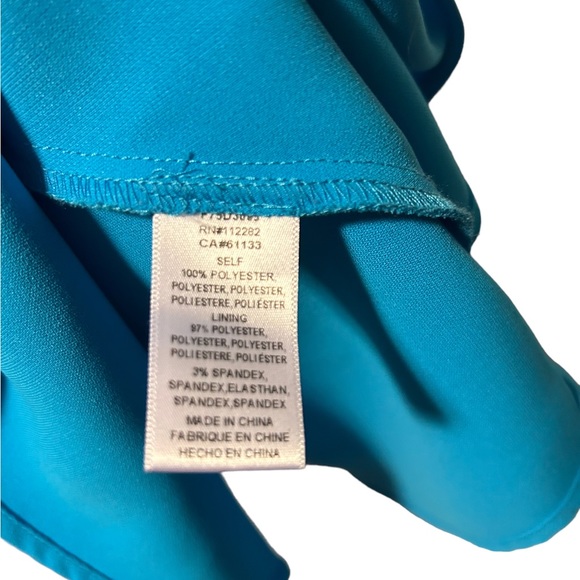 ADELYN RAE Bright Blue Stunning High Neck Layered Formal Mini Dress-Size XS - Picture 5 of 12